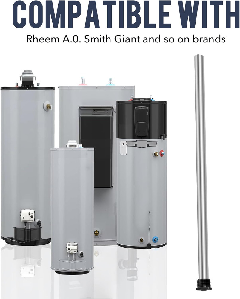 Anode Rod for Hot Water Heater(2 Pack) Water Heater Anode Rod.21.65 Inch Long, C