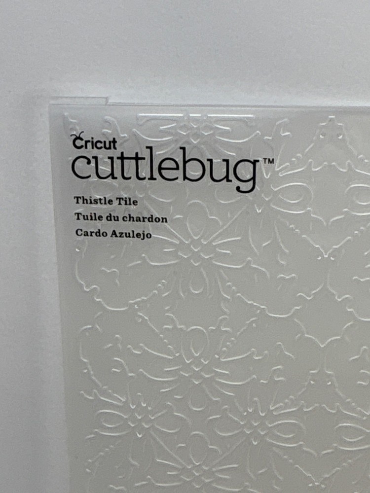 Anna Griffin Thistle Title Embossing Folder w/Border Set Cricut Cuttlebug Scrapb