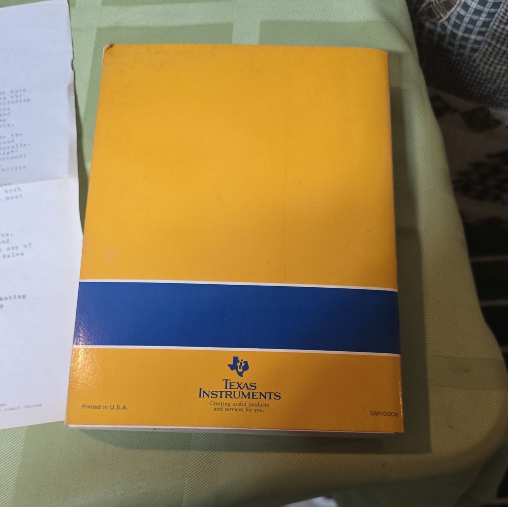 Electronics Manual Texas Instruments MOS Memory Data Book 1984