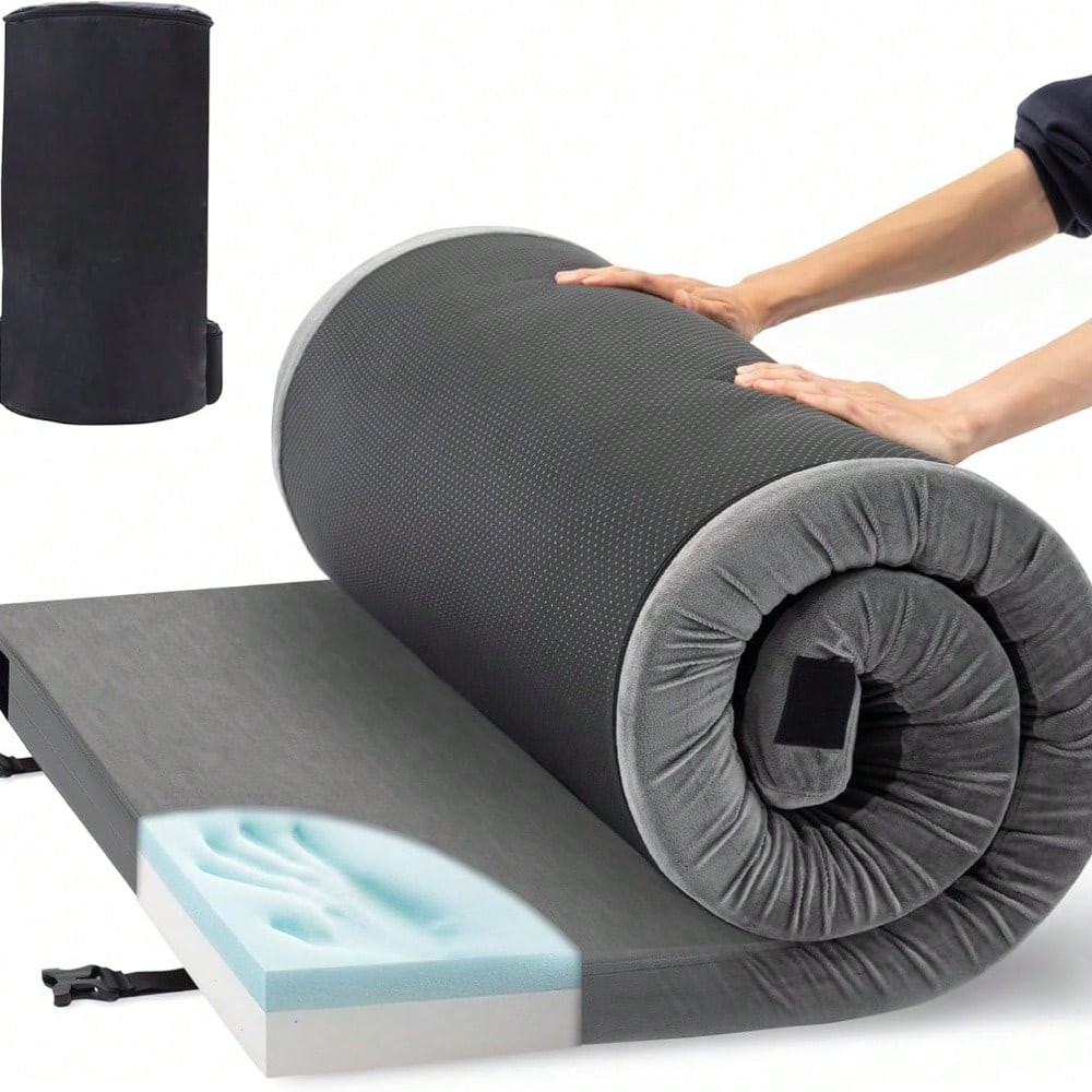 2.5 Inch Memory Foam Camping Pad, Waterproof Roll Up Sleeping Pad-FGQA