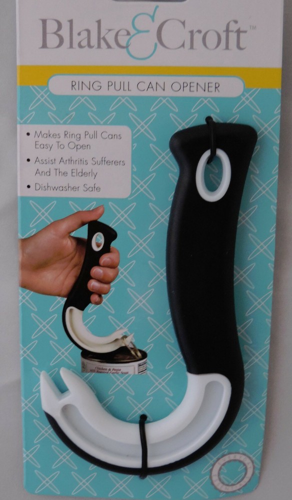 Easy Ring Pull Can Jar Tab Opener Top Lifter Helper Sturdy Plastic Rubber Grip