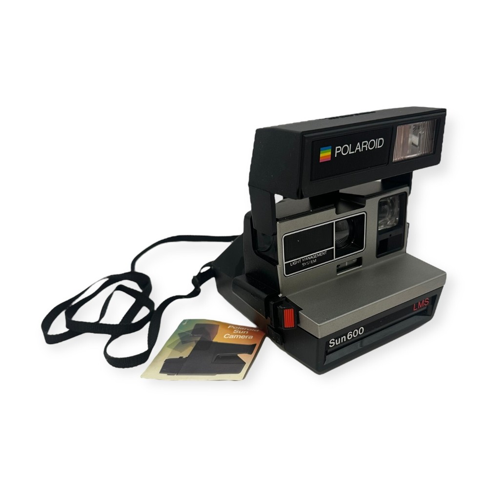 Vintage Polaroid Sun600 LMS Instant Camera With Strap