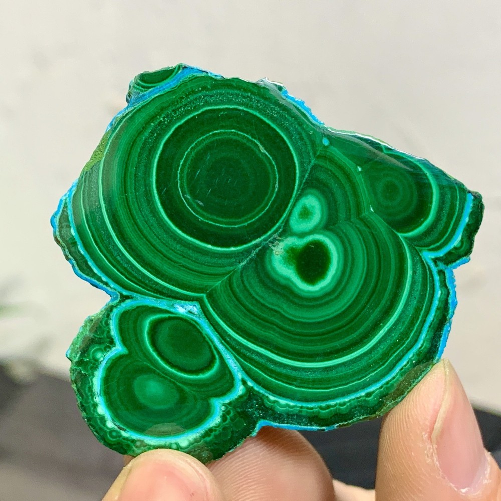 65G Natural Chrysocolla/Malachite transparent cluster rough mineral sample