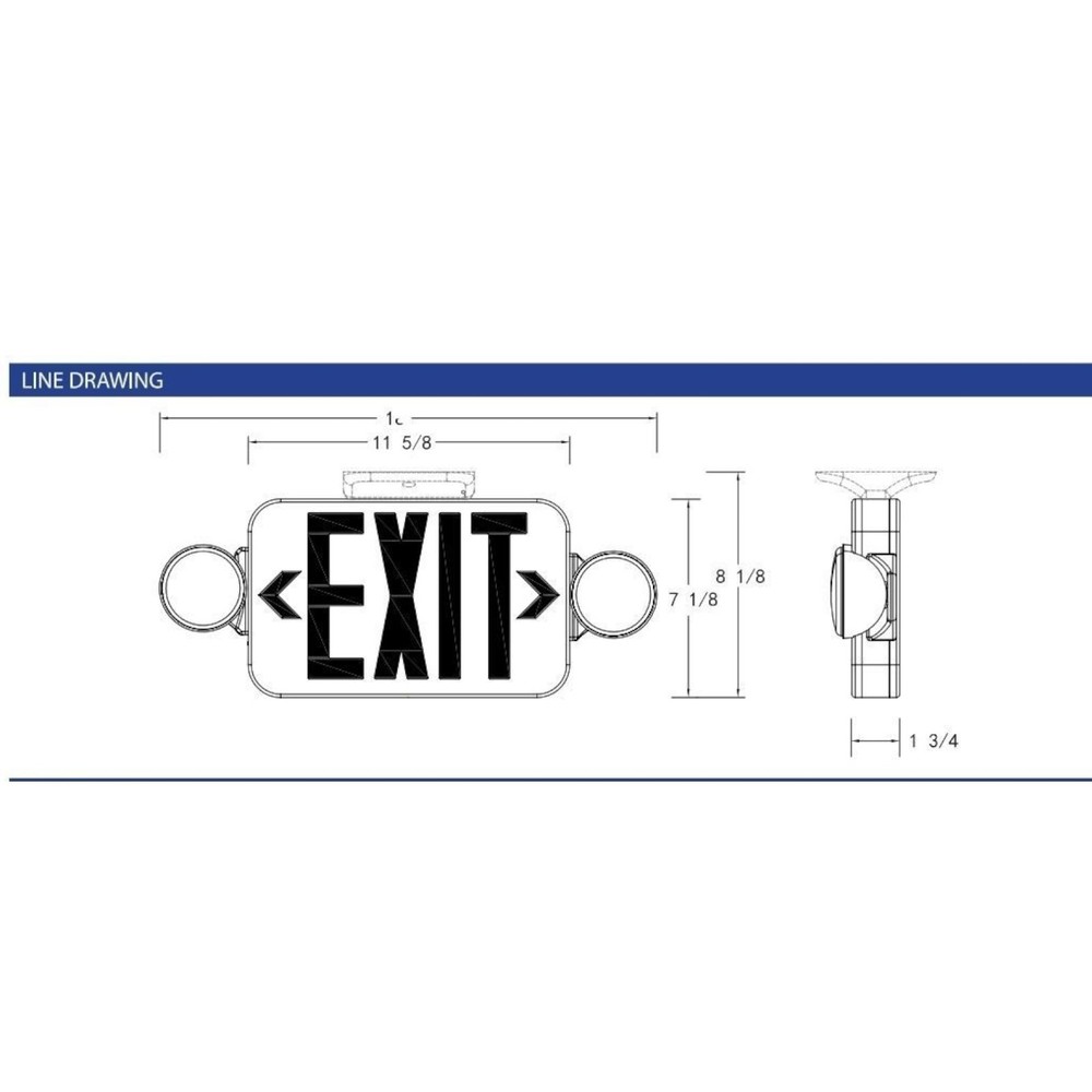 Tamlite Exit Combolight LXPC3RWEM Adjustable LED Emergency Lighting