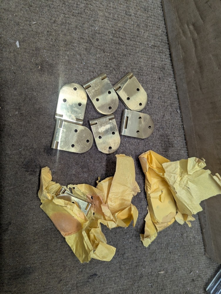 Vintage Solid Brass Hinges 1 1/4x3 3/8