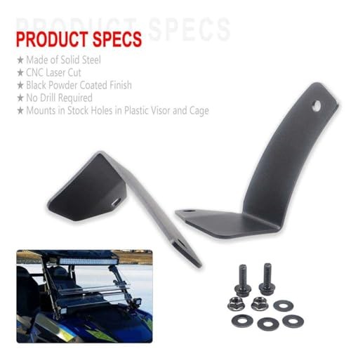 42" LED Light Bar Upper Windshield Mounting Brackets Kit,Under-Roof Upper