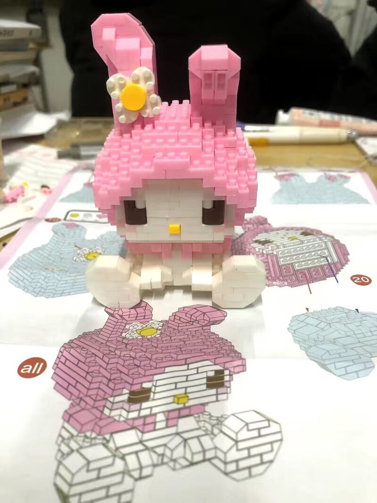 My Melody Mini Building Blocks , 450 Pcs Puzzle Building Blocks Challenging Gift