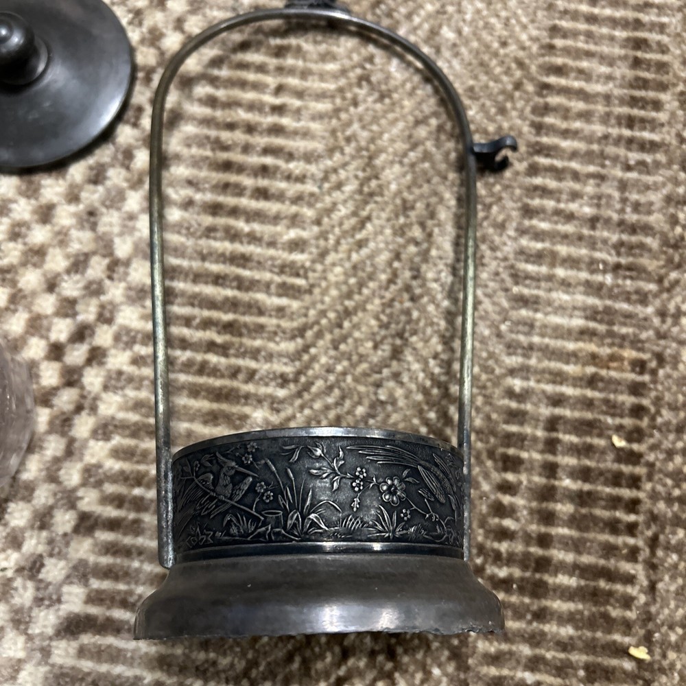 Antique Victorian Reed & Barton Silver Plated Pickle Castor , Sugar Cubes