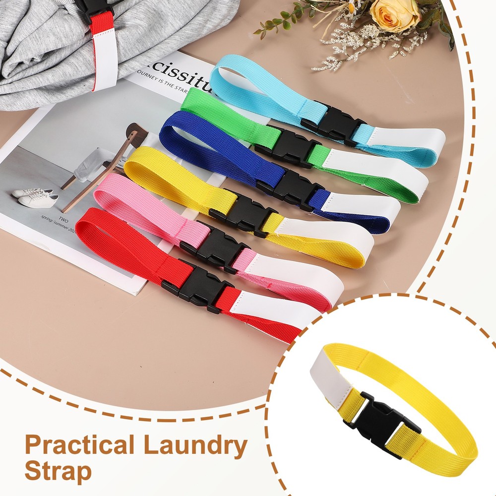 4 Pcs Multipurpose Laundry Strap with Buckle, Yellow