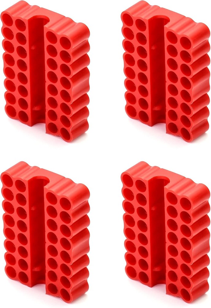 QWORK Screw Bit Holder Storage Box, 4 Pack 33 Hole Hex One Size