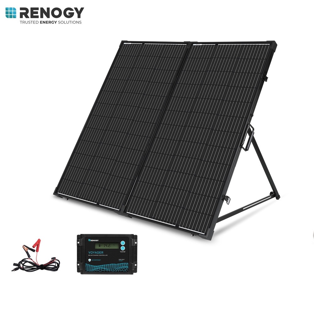 Renogy Solar Suitcase 200W 12V Monocrystalline Portable Solar Panel with Voyager
