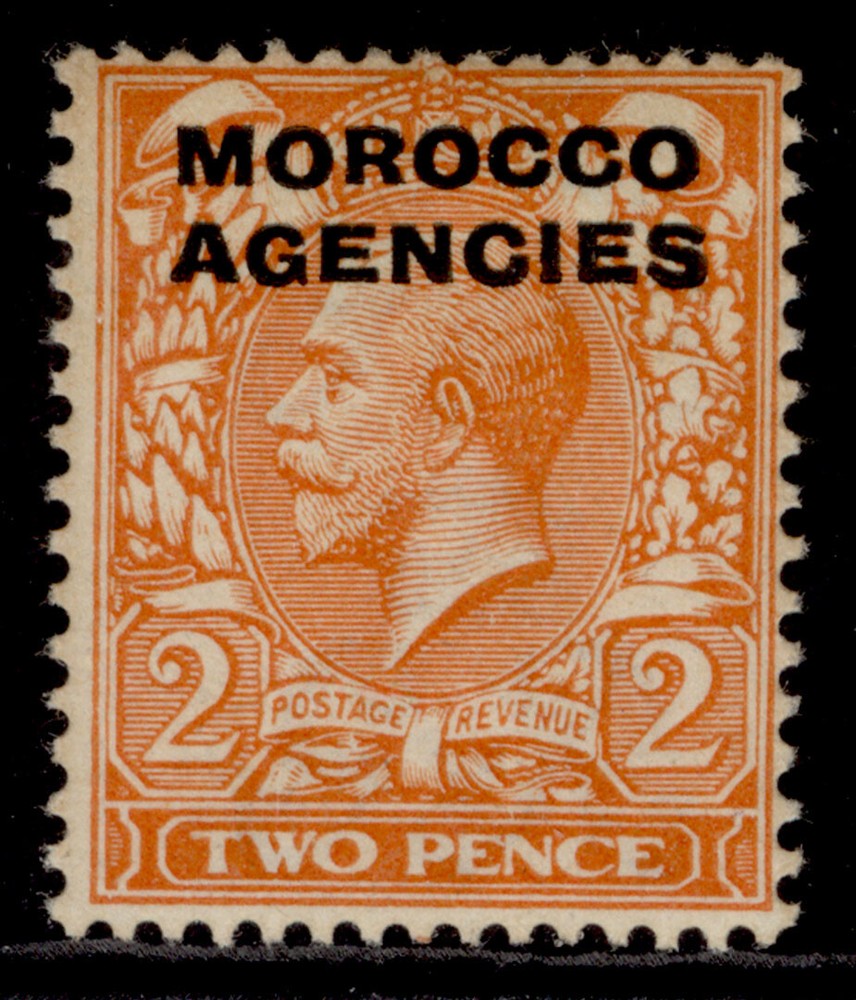 MOROCCO AGENCIES GV SG45, 2d orange, M MINT.