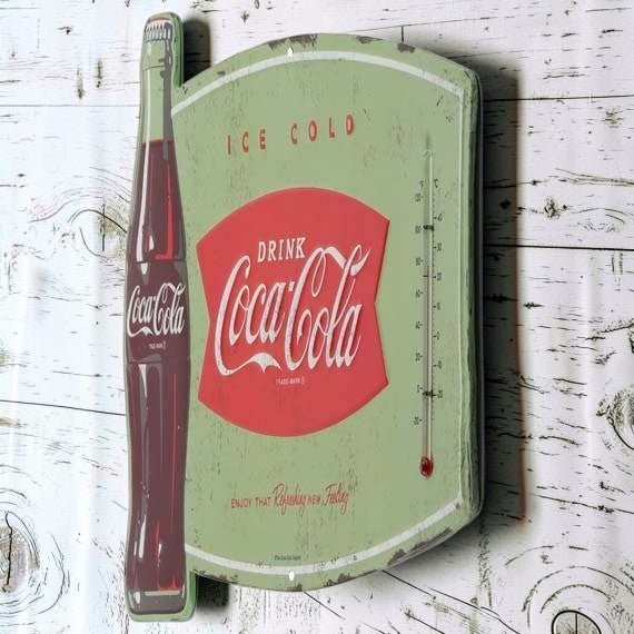 Coca-Cola Ice Cold Embossed Wall Thermometer
