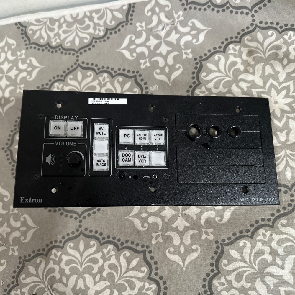 Extron Media Link MLC 226 IP AAP Secondary Control Panel