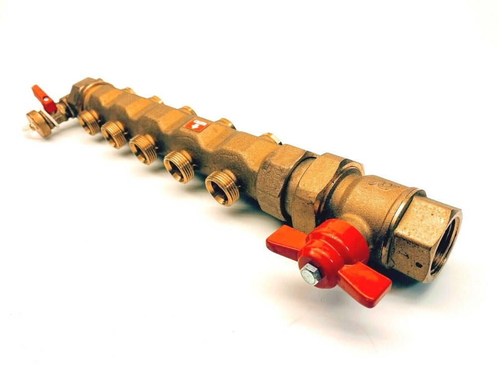 Caleffi 5 Zone Manifold with 5pc 680504A 1/2"