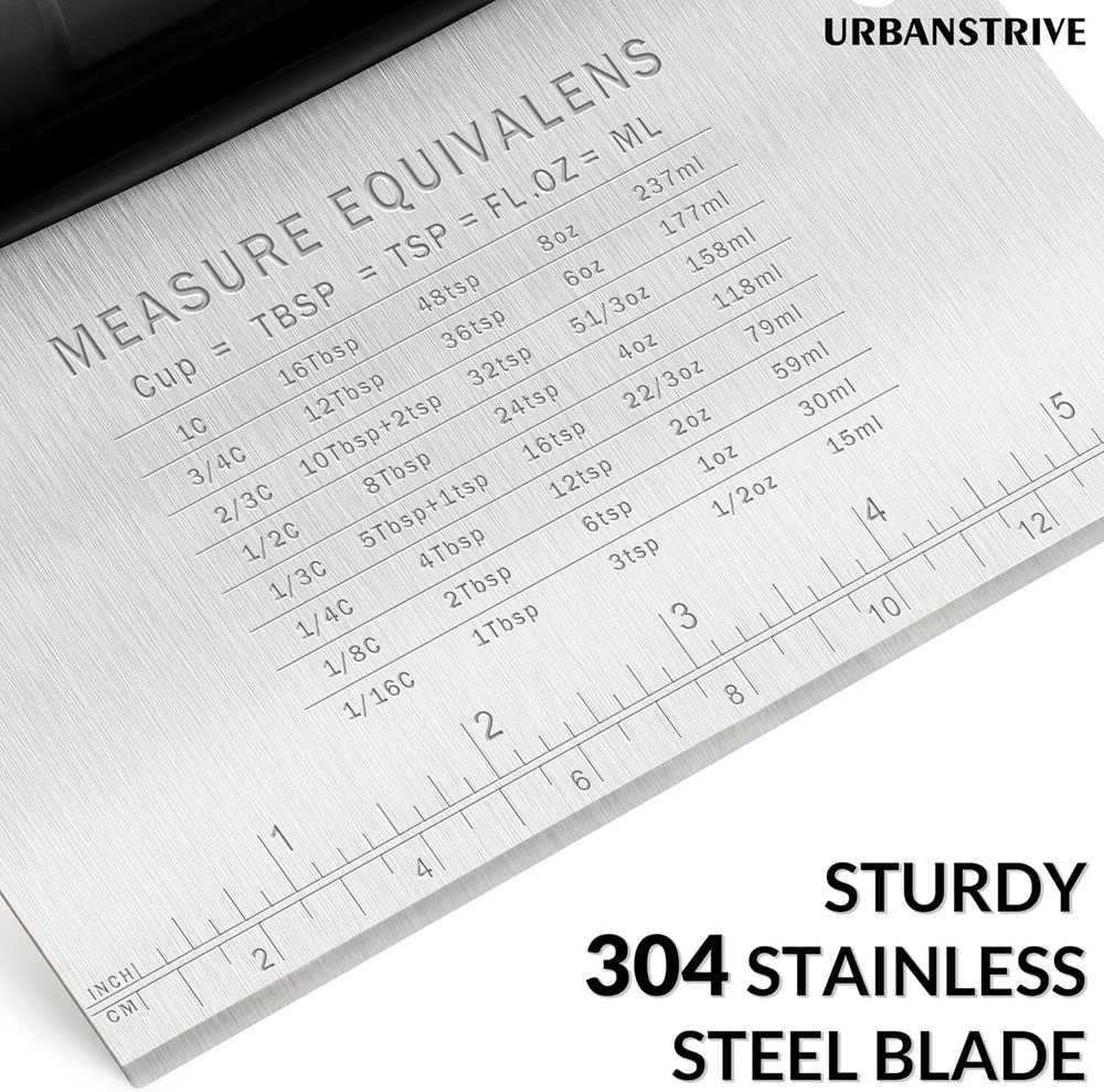 Bench Scraper for Baking Stainless Steel Dough Cutter and Scraper Tool Kitchen