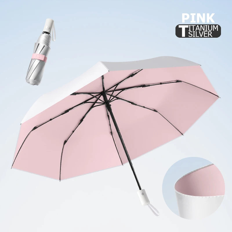 UV Umbrella Titanium UV Protection Sun Automatic Folding Windproof Umbrella Thic
