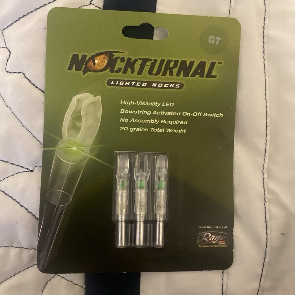 Nockturnal NT-605 Lighted Nock, Size GT Green - 3 Pack