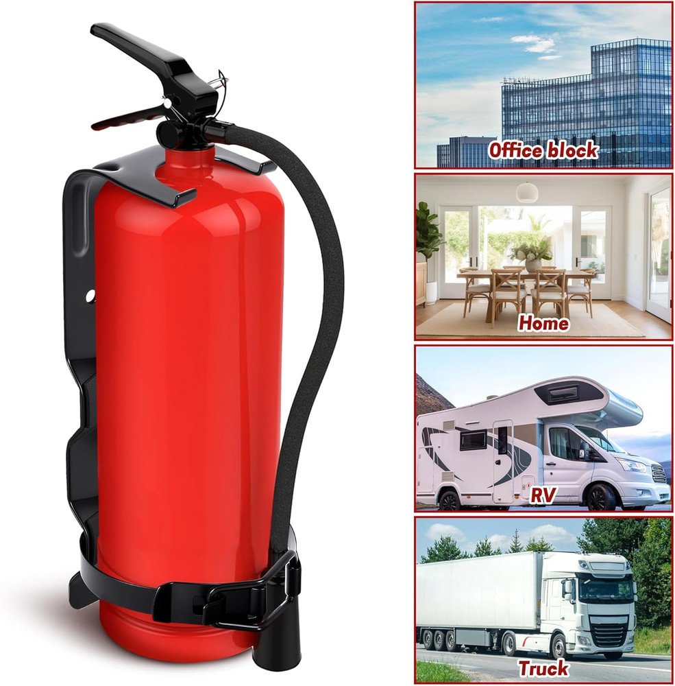 2 Pack Fire Extinguisher Brackets, 2.5 LB Fire Extinguisher Wall Mount Bracket,