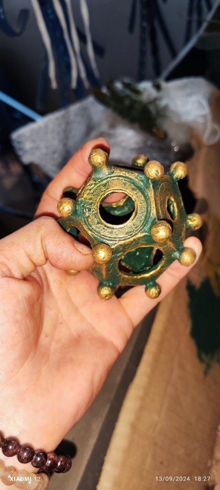 Roman Dodecahedron Replica Metal Version (6cm)
