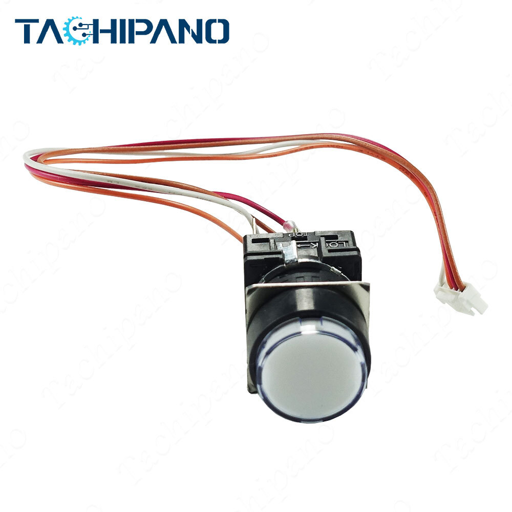 FOR YASKAWA YRC1000 White LED Push Button Switch Indicator Lamp LED + Line