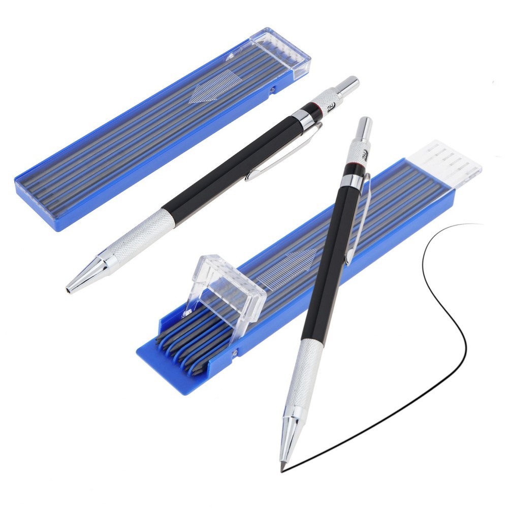 2 mm Mechanical Carpenter Pencil for Carpenter Scriber Woodworking with Refills
