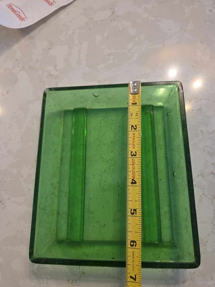 Vintage Emerald Green Darkroom Developing Tray. 6.75"×5.75"