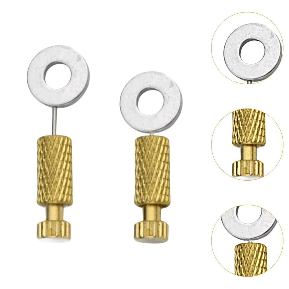 6x Leather Positioning Pins Leather Stitching Tools Practical Brass Fixed Seam