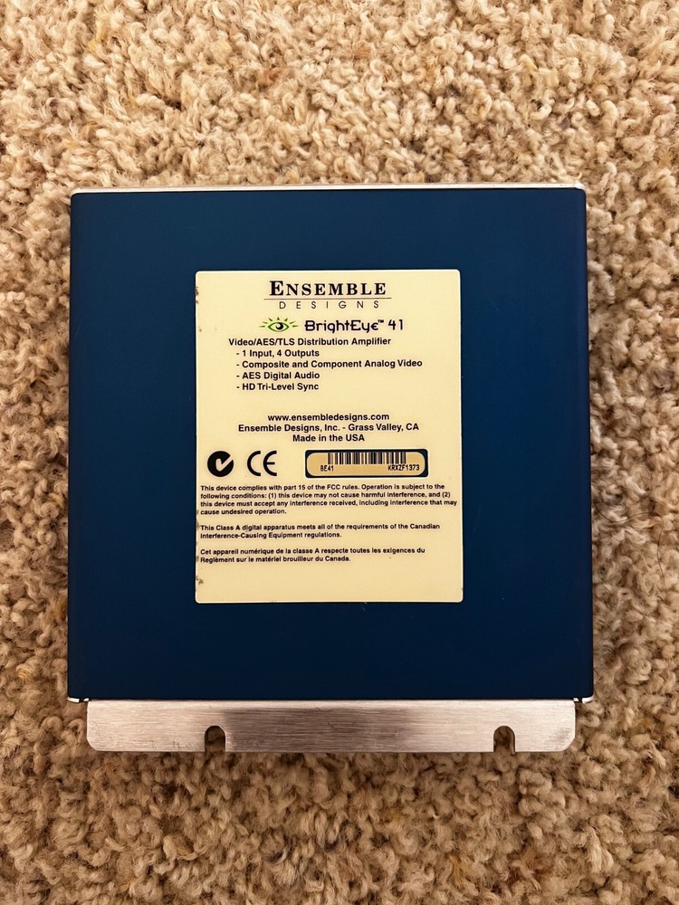 Ensemble Designs BrightEye 41 Analog Video/AES/Tri-Level Sync Distribution Amp