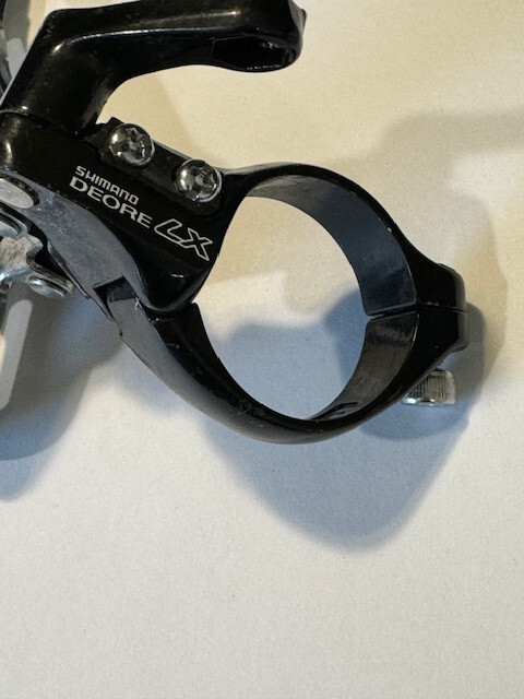 ! NOS SHIMANO DEORE LX FR DERAILLEUR BK BOTTOM PULL 34.9 MISSING BOLT