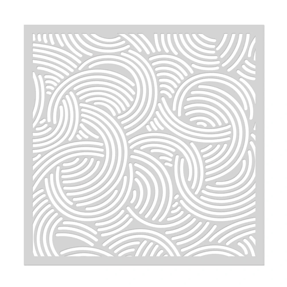 New Hero Arts "OVERLAPPING CIRCLES" Stencil 6"x6" 2023