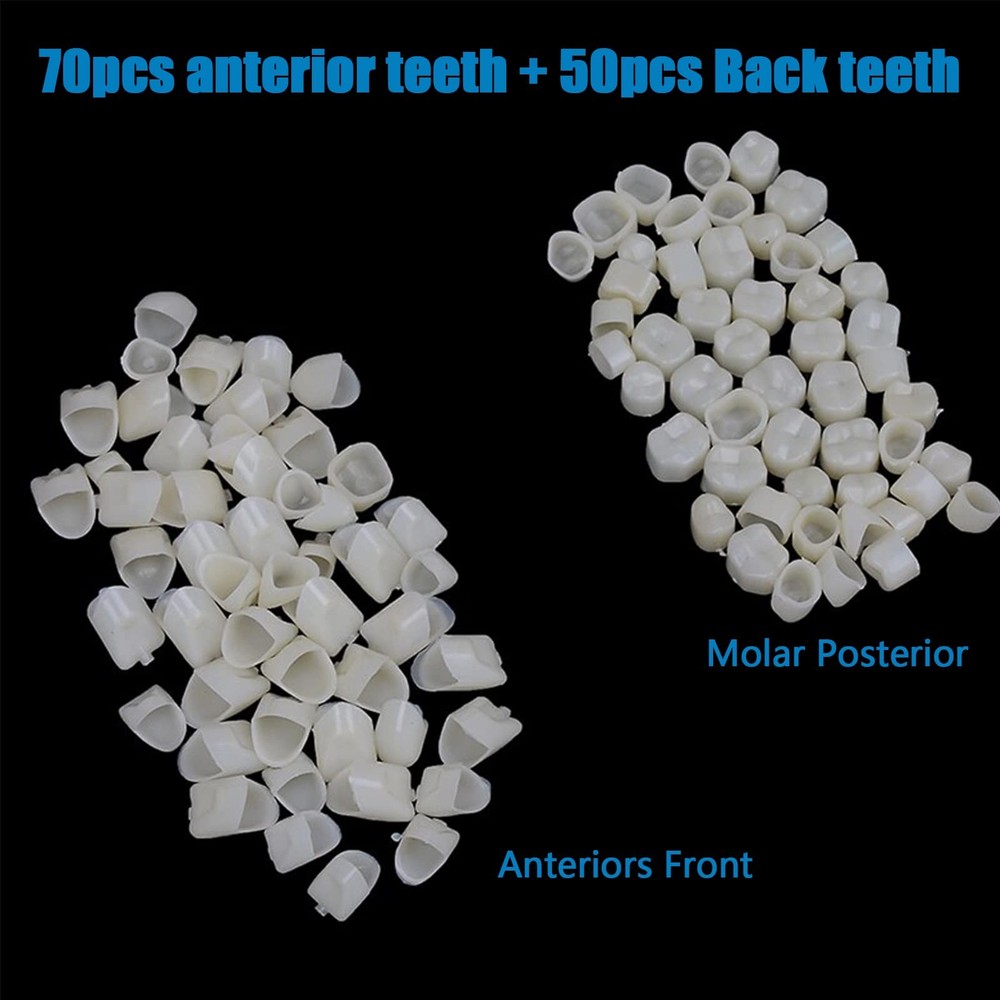 120 Pieces Fake Tooth Cap Crown Veneers Front Back 60pcs front and back