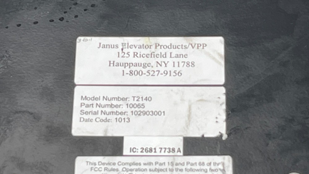 VPP T2140 Corded Panel Phone With Enclosure