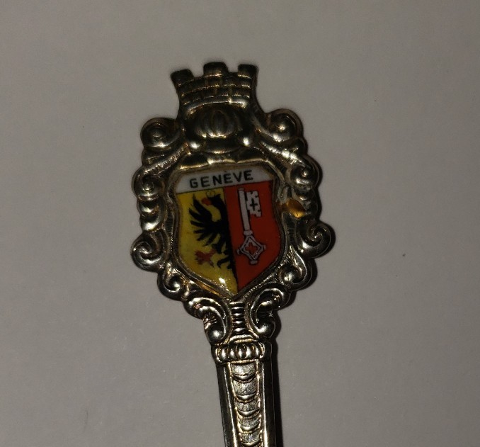 ANTIKO 800 SILVER GENEVE SOUVENIR SPOON
