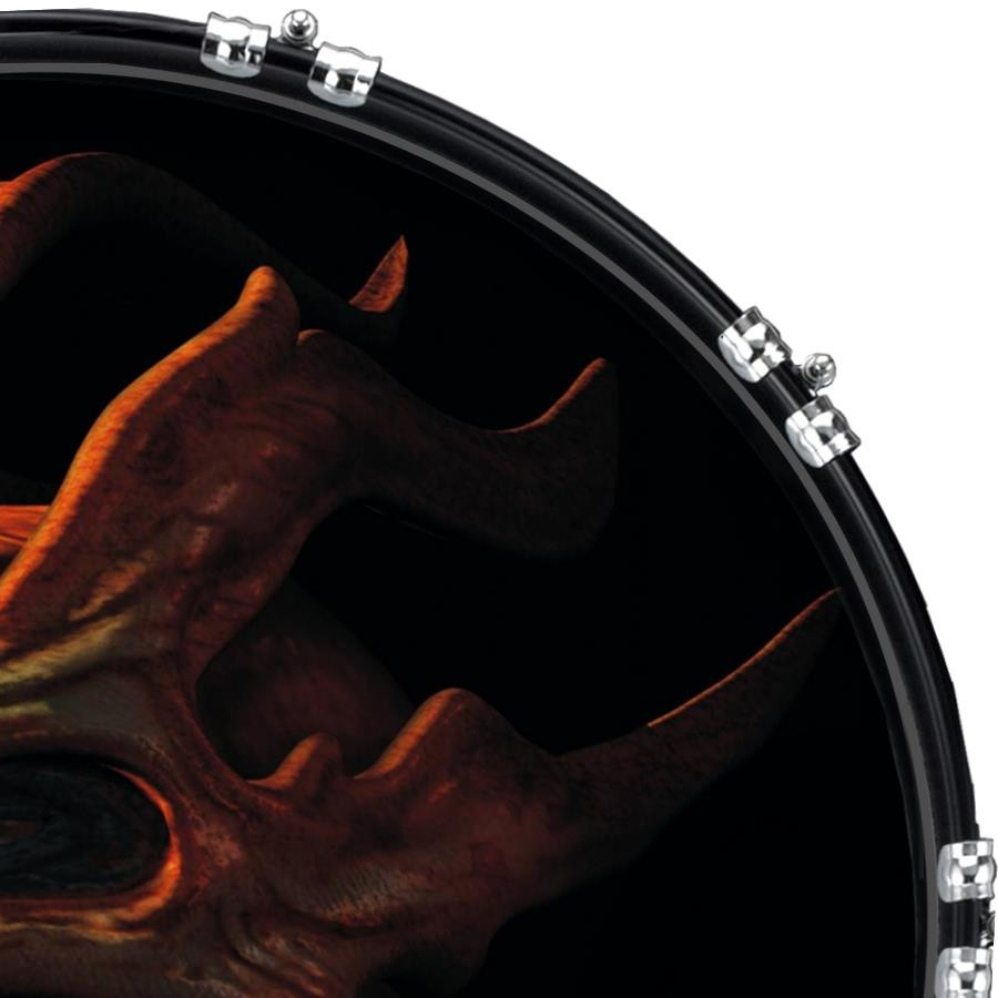 20" Aquarian Custom Bass Kick Drum Front Head Skin Graphical Alien Entity