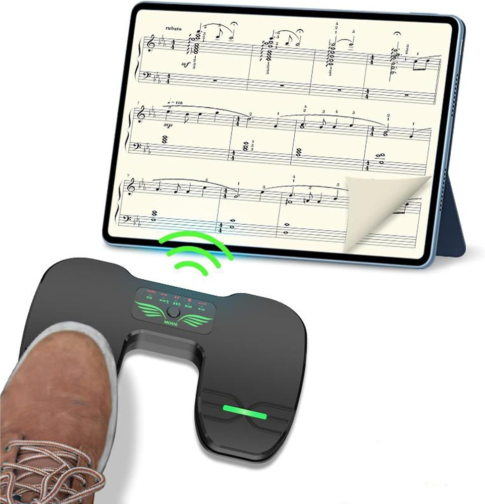 Wireless Page Turner Bluetooth Music Silent Pedal for Ipad Tablets Android IOS
