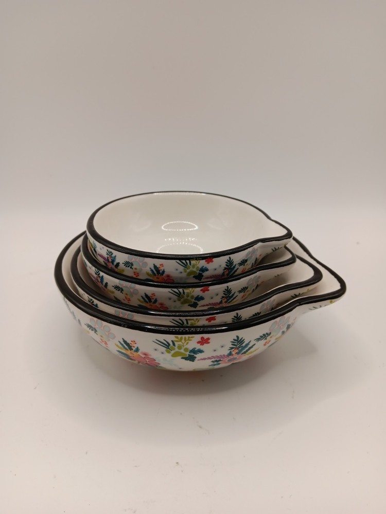 Botanical Paws Set of 4 Measuring Bowl