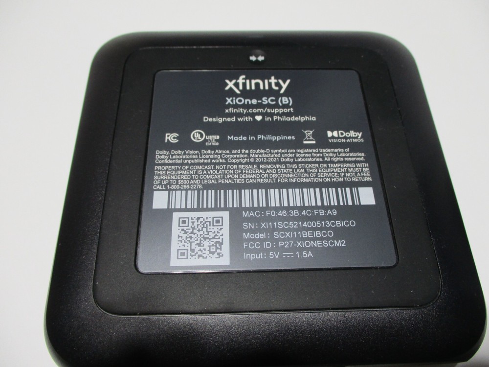 Xfinity Flex XiOne-SC(B) Streaming Device with AC Adapter No Remote