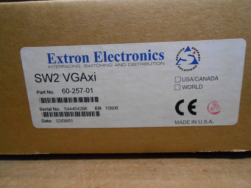 EXTRON SW2 VGAxi AUDIO/VIDEO SWITCHER
