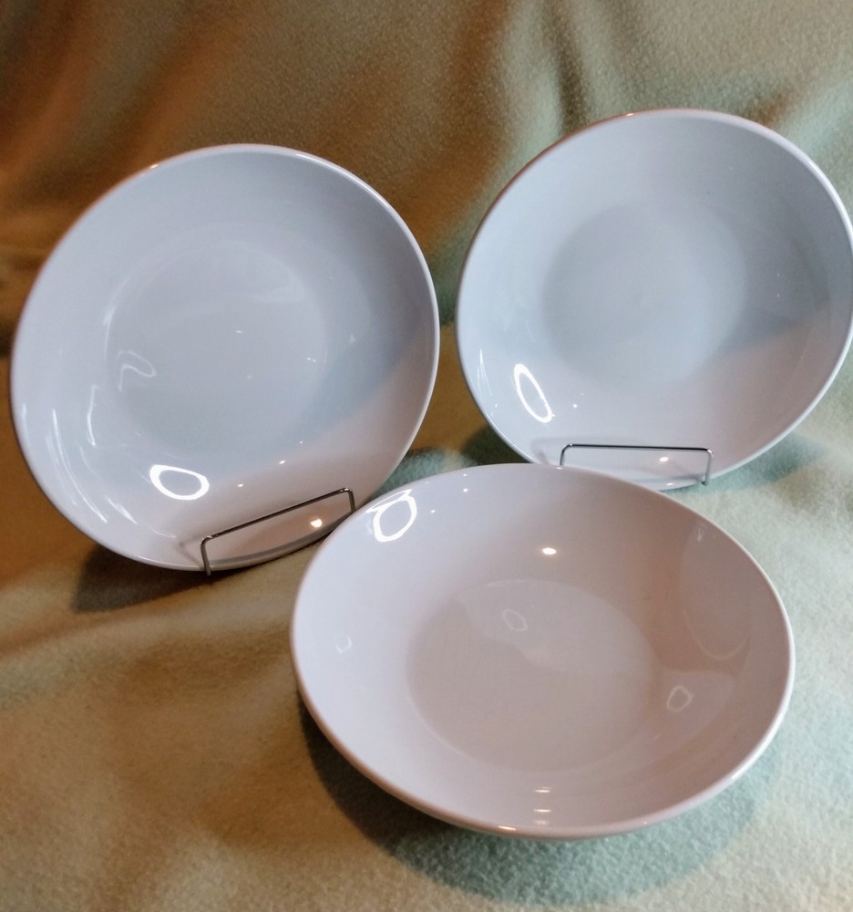 Stoneware All-Purpose Bowl 3 piece Set Pasta Bowls 3 Different Embossed Patterns