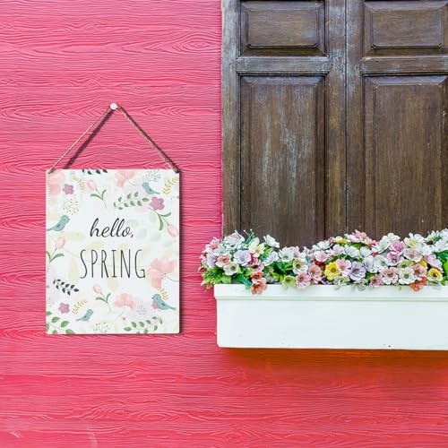 Hello Spring Sign Spring Decor Spring Decorations for Home Office Spring03
