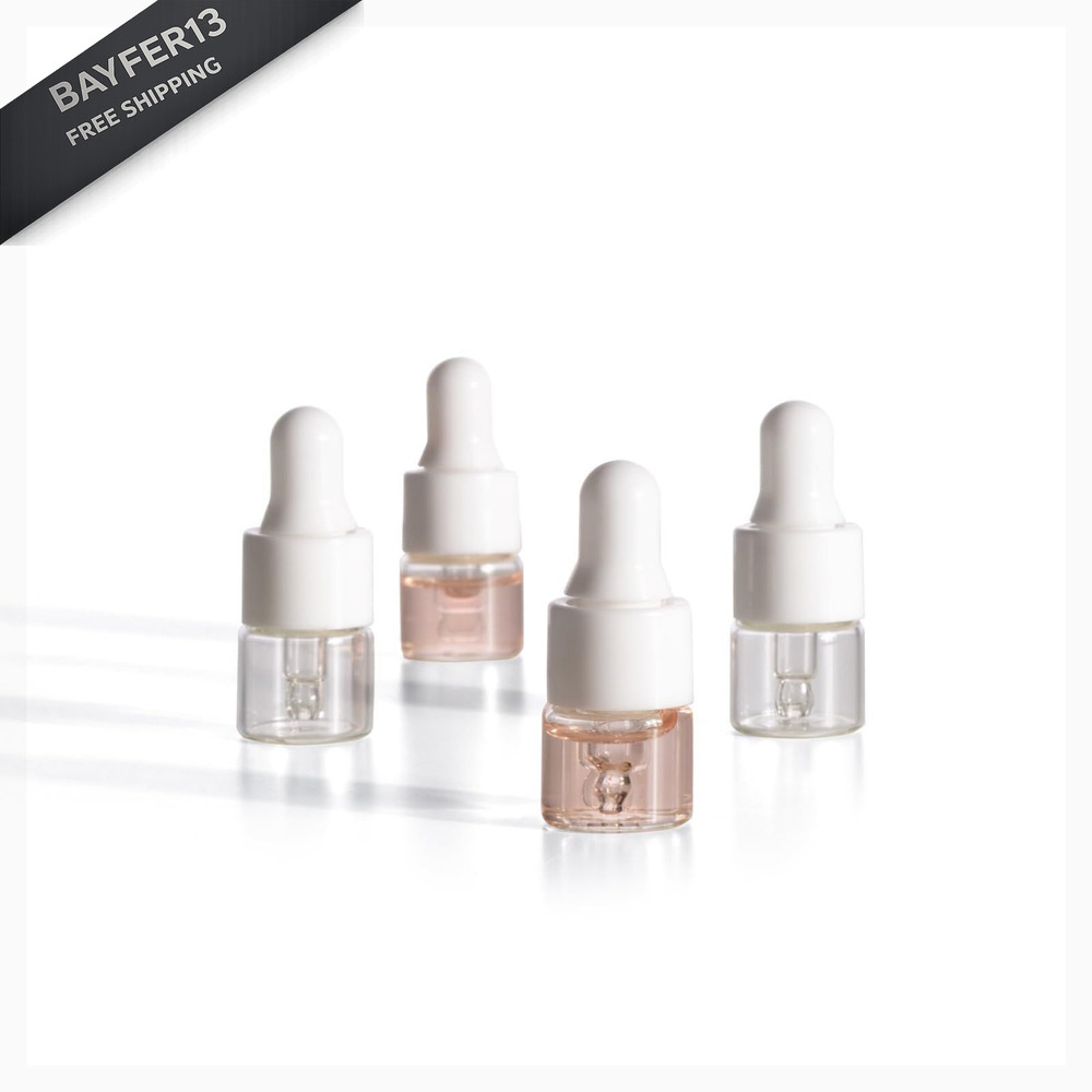 Vessara Mini Makeup Containers, Depotting Empty White