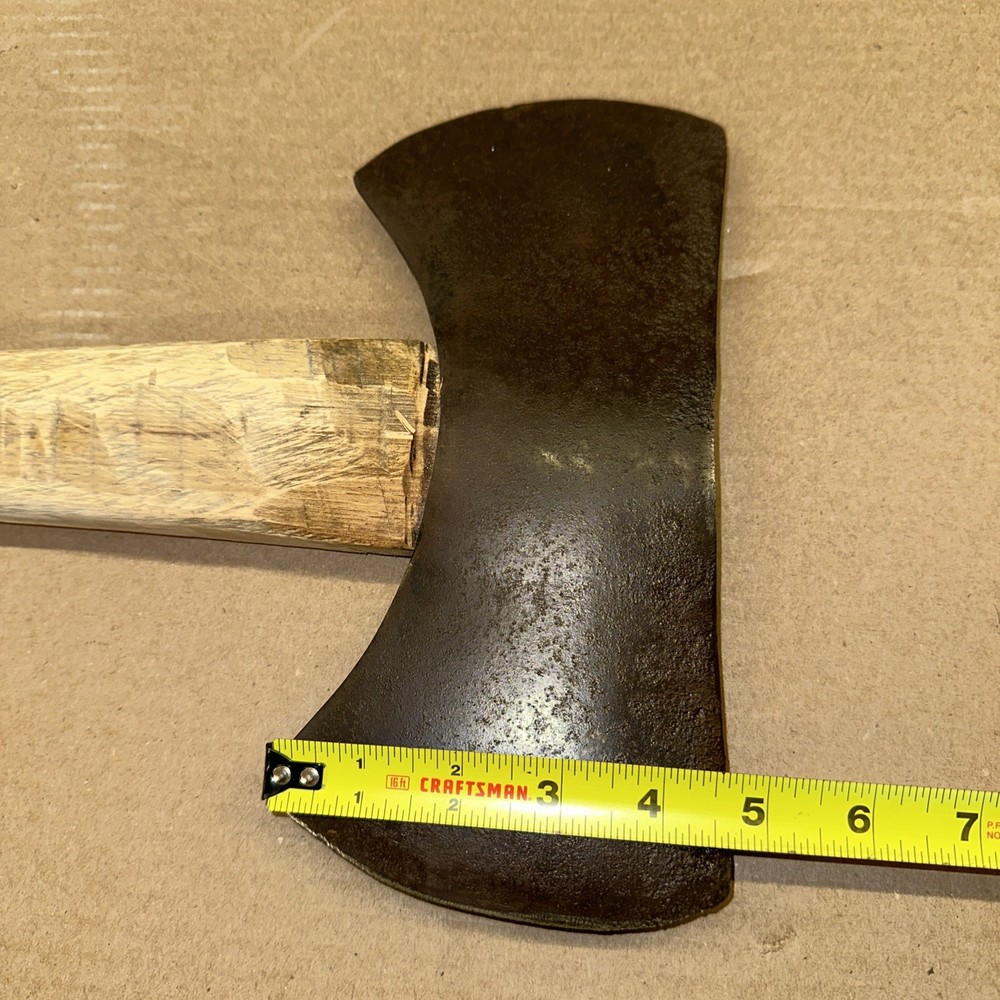 Vintage Double Bit Axe ~ Replacement 34” Handle ~ Head 10”x4-3/4” ~ SHARP!
