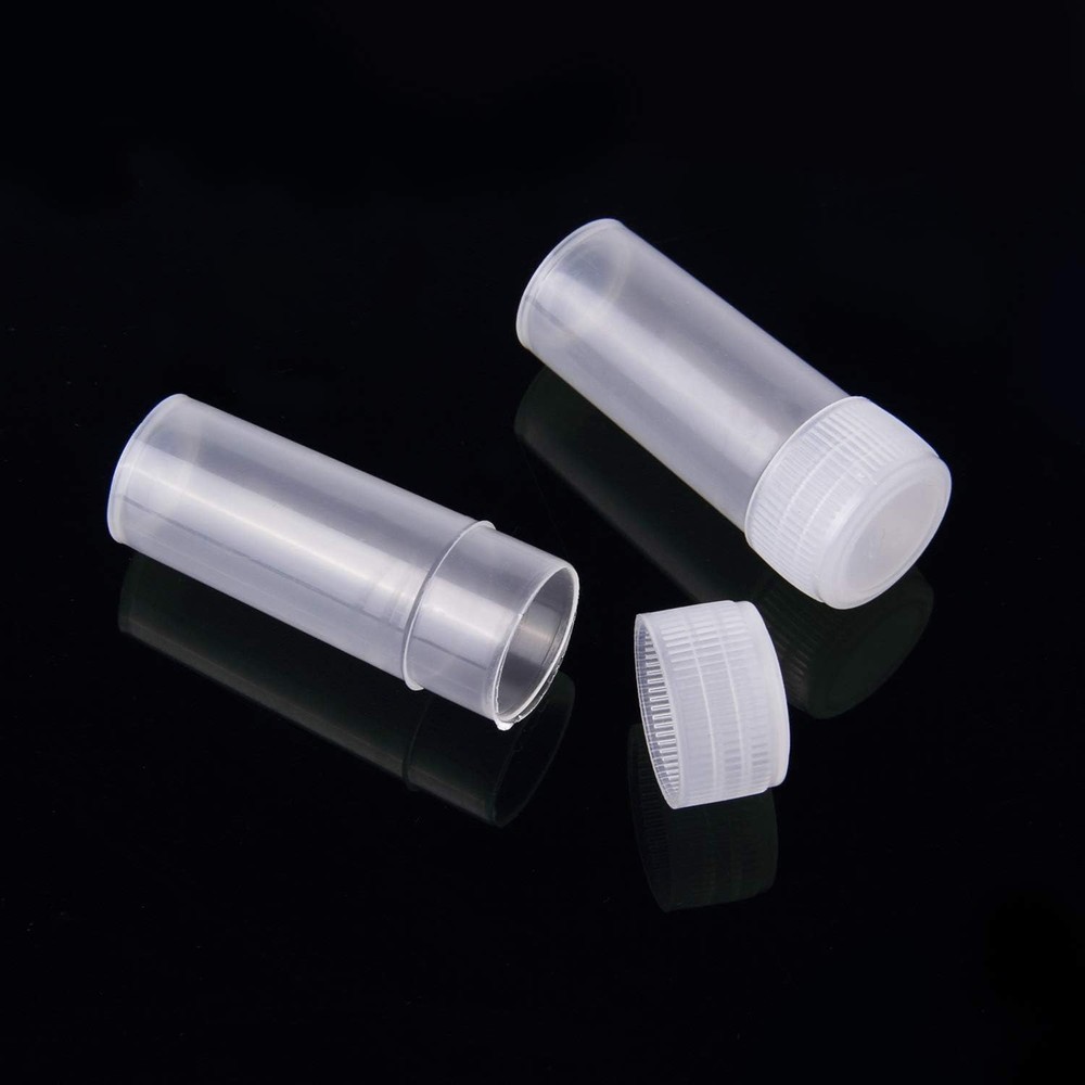 100 Pcs 5ML Clear Small Plastic Pill Containers with Caps - Ideal for Organizing