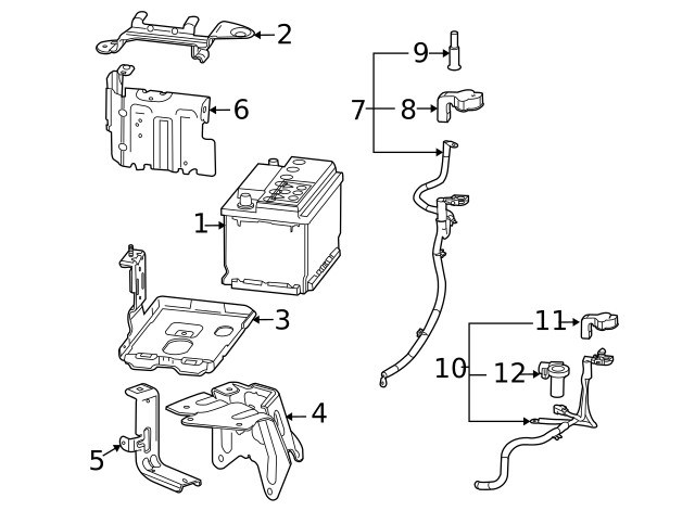 Genuine GM Battery Hold Down Retainer 25793527