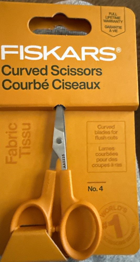 FISKARS CURVED SCISSORS FABRIC NO.4 (188080) NEW