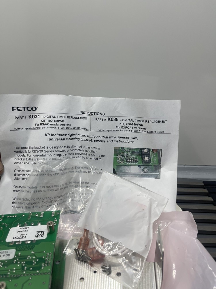 Fetco K034 Digital Timer 100-120V