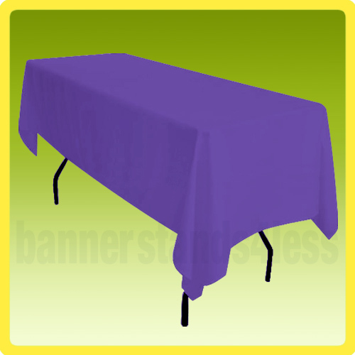 60x102 Table Cover Tablecloth Rectangle Wedding Banquet POLYESTER - PURPLE