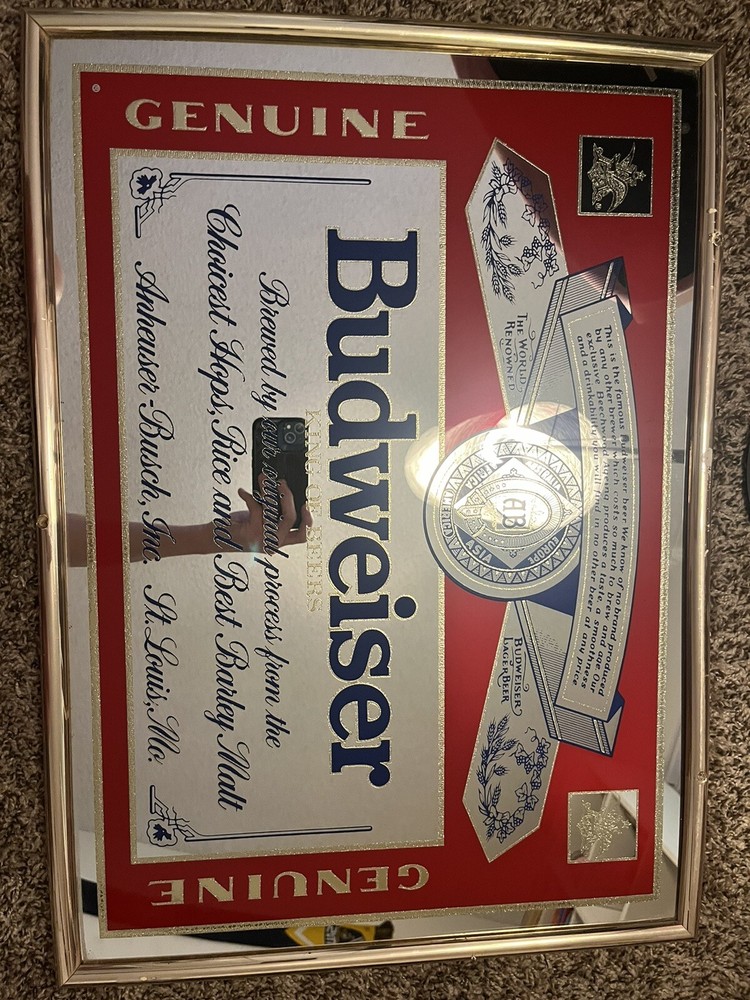 Vintage Anheuser Busch 1992 Mirror 26x19