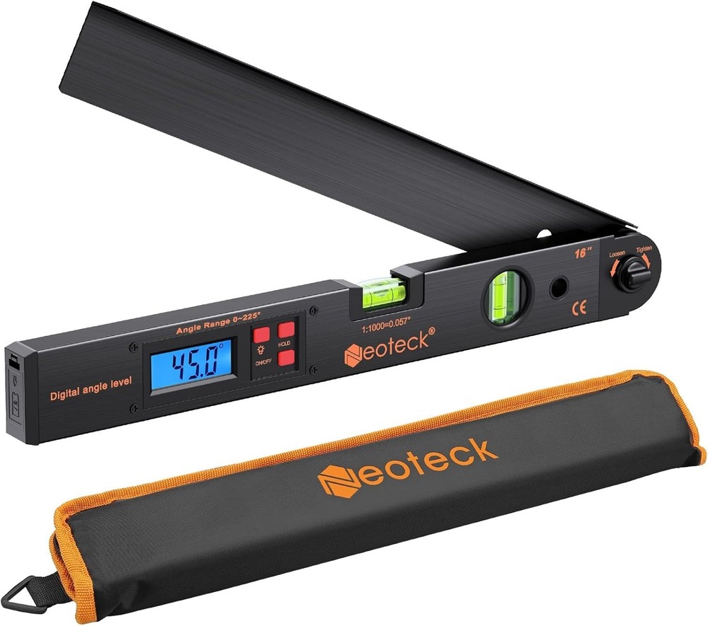 Versatile Digital Angle Measuring Tool with Carry Bag - Ideal for DIY Projects